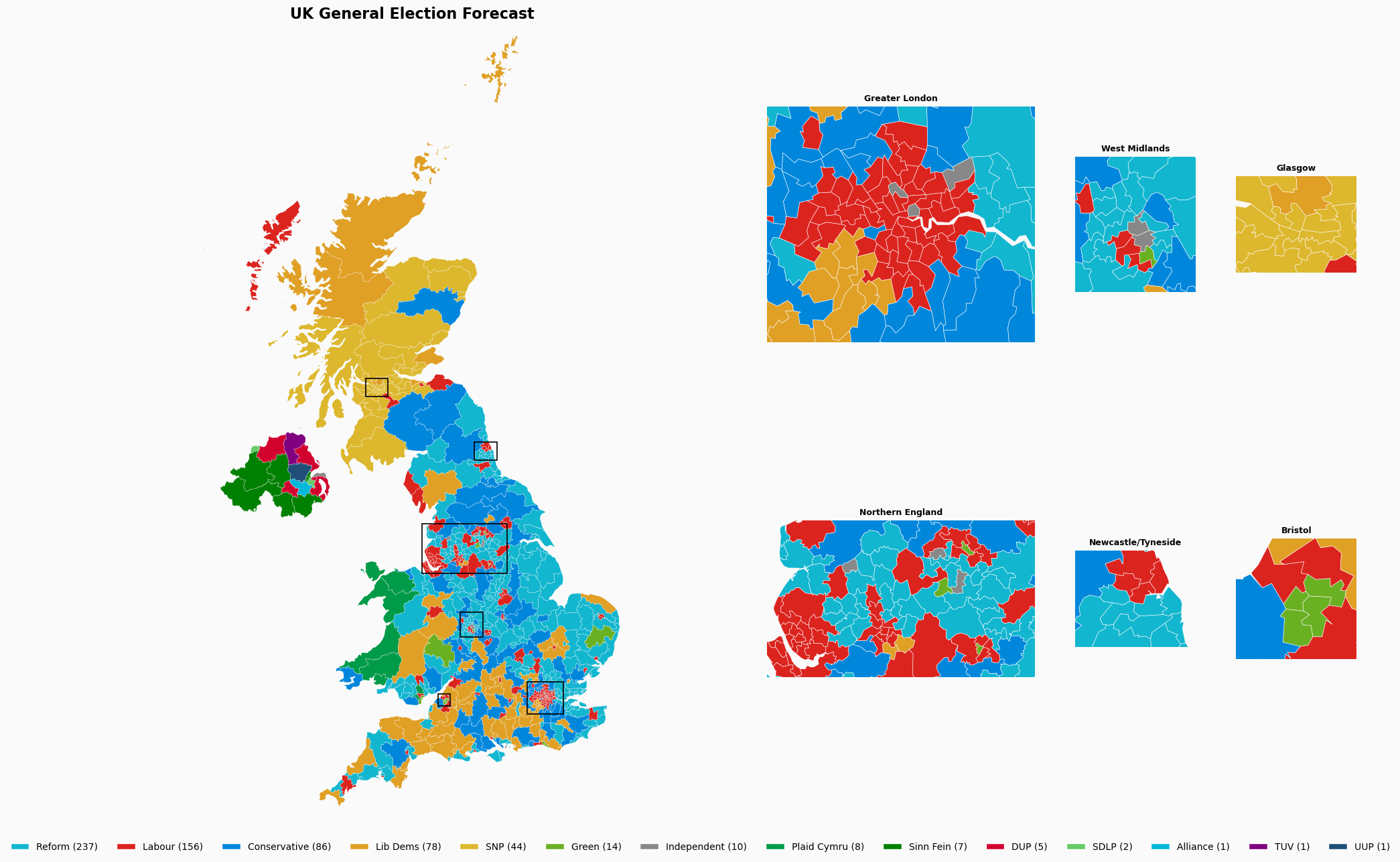 UK constituency map